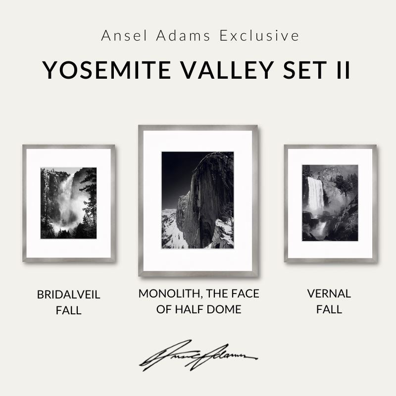 Yosemite Valley Set II Shop Ansel Adams Gallery Standard Framed Set 8x10" 11x14" 8x10" Graphite Metal