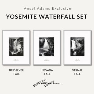 Yosemite Waterfall Set Shop Ansel Adams Framed Standard Set Premium Gray Welded Frame 