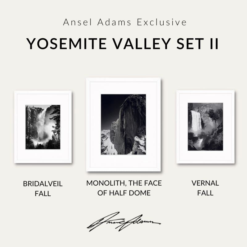 Yosemite Valley Set II Shop Ansel Adams Gallery Standard Framed Set 8x10" 11x14" 8x10" White Wood
