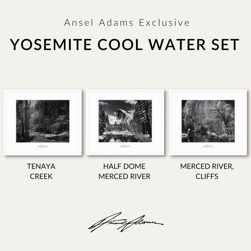 Yosemite Cool Water Set Shop Ansel Adams Framed Standard Set White Wood 